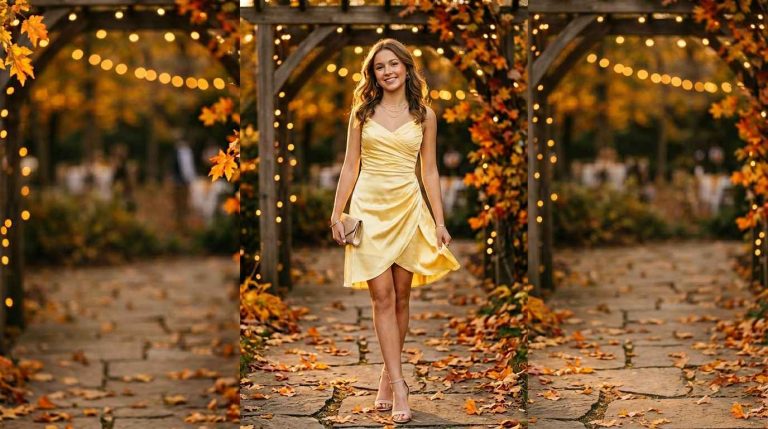 Yellow Homecoming dress